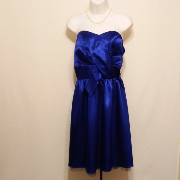 Sapphire Blue Strapless Dresses